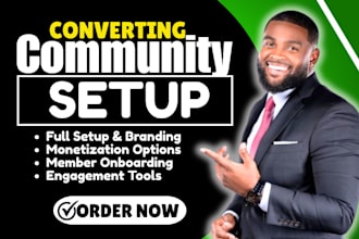 do complete skool community setup, circle so, mighty networks online management