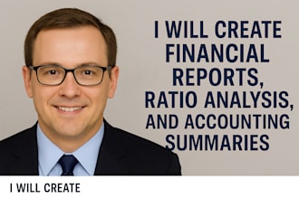 create financial reports, ratio analysis, and accounting summaries