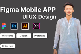 do figma app design, mobile app design for IOS and android