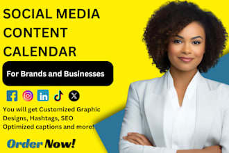 create content calendar for your social media marketing