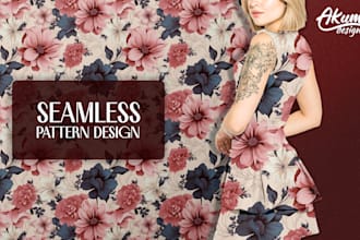 design custom seamless repeat pattern design