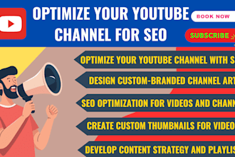 create and set up your youtube channel with SEO and branding