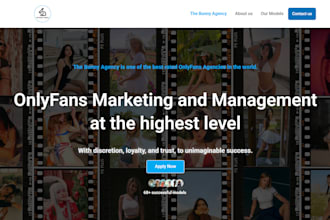 build onlyfans agency website, onlyfans management website, modeling website