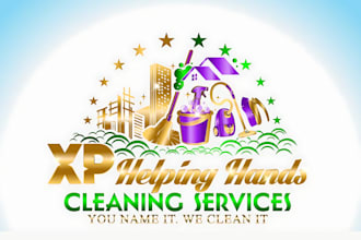 design modern power washing house cleaning and pressure washing logo
