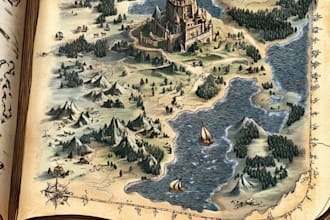 do hand illustrated map for your book