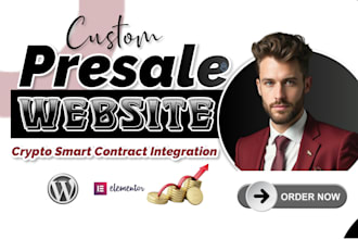 build redesign or clone crypto presale website with smart contract integration