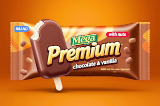 design premium chocolate packaging, bar wrappers, and gift boxes