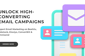 create high converting email campaigns on beehiiv, substack, klaviyo, convertkit