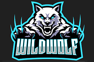 design high quality esport wolf logowith unlimited revision