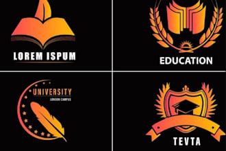 create school education university logo design