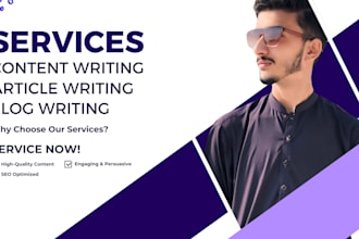 be your content writer, article, and blog writer
