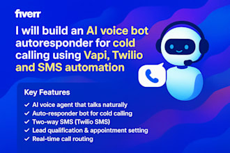 build autoresponder ai voice bot agent for cold calling with vapi and twilio SMS