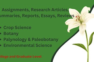 assist you in botany, crop science, plant science and paleobotany