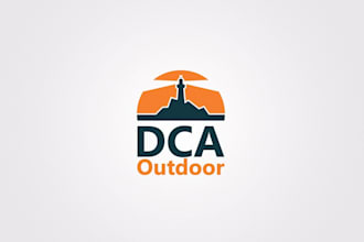 create a modern custom lighthouse outdoor logo design