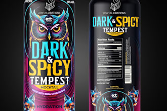 create a minimalist premium drink can packaging design