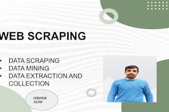 web scraping, data extraction, data mining and python automation
