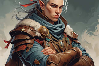 draw d and d character commissions, illustration
