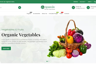 build eco friendly, vegan, grocery, organic product shopify dropshipping website