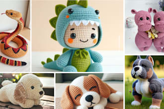 write detailed amigurumi crochet pattern for etsy shop with photo amigurumi