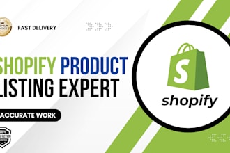 do manually shopify product listing and shopify data entry