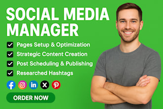 do monthly social media management and content creation for your brand