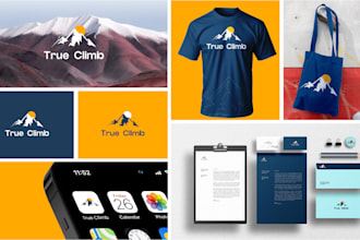 create minimalist business logo design with branding kit