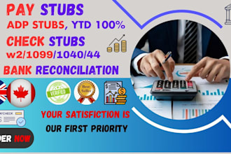 prepare w2, adp pay stubs, payroll slip, paystubs