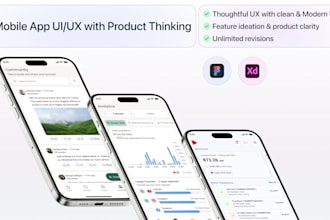 design clean and modern uiux for your mobile app