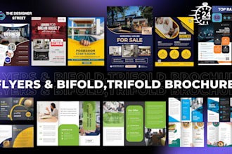 design premium flyers, bifold and trifold brochures