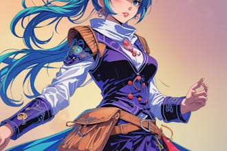 draw anime art illustration fanart original character design