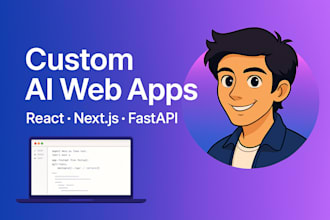 deliver a modern ai website with react nextjs fastapi