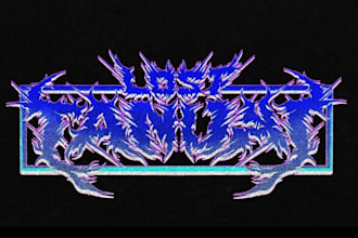 make a dark art logo, brutal, death metal band and horror