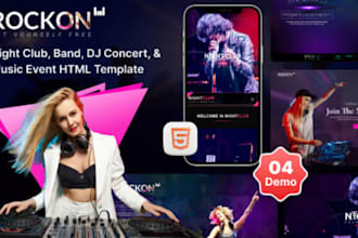 create music website for artist,dj website,band record label,podcast,album,rap