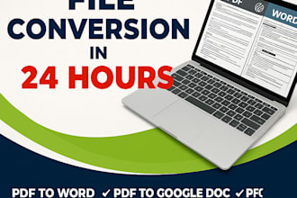 convert pdf to word, pdf to excel or data entry in 24 hours