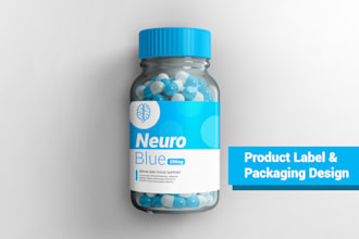 do product label design and box bottle jar package design