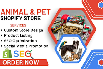 design pet food pet accessories pet drugs pet supplement shopify store