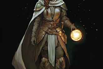 make the character art of fantasy and dnd  character art