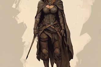 draw a fantasy character art for dnd or similar