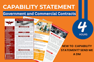 do government capability statement, government contract, capability statement