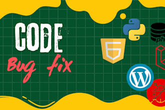 fix  bugs, errors in python, sql, php, javascript,  wordpress