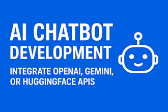 build and integrate ai chatbots with openai, gemini, or huggingface