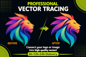manual vector tracing, vectorize logo, convert image to vector file