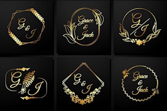 create custom wedding logo, wedding monogram, and initials