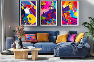 design printable abstract wall art posters