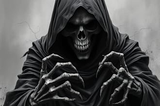 make a fantasy horror and fantasy horror character art