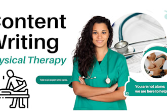 write SEO articles on health, fitness, and physical therapy