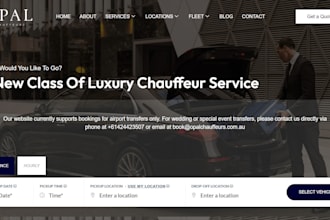 create taxi booking website, chauffeur website, vtc, taxi, limousine website