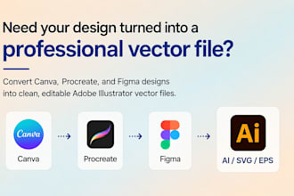 convert canva, figma, procreate to ai, svg, eps vector file