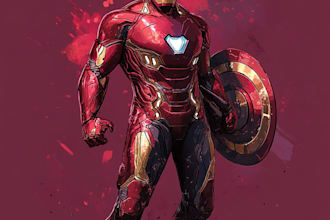 draw  you as a marvel character