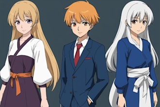 draw any sfw character in anime style